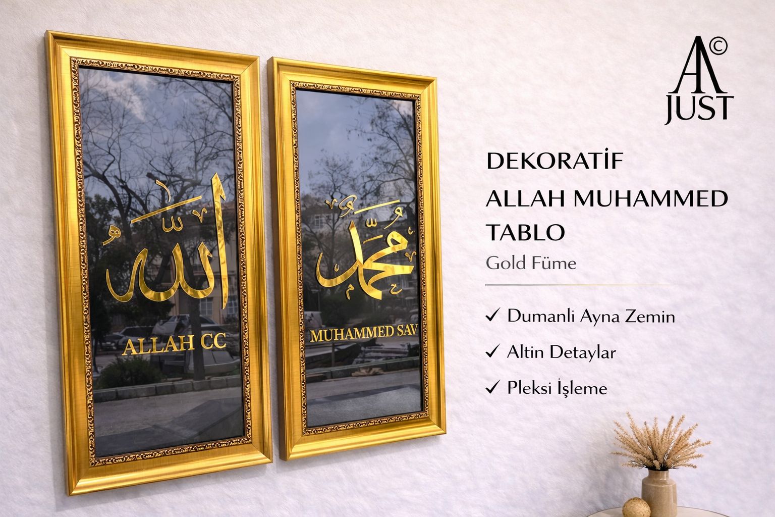 DEKORATİF ALLAH MUHAMMED TABLO
